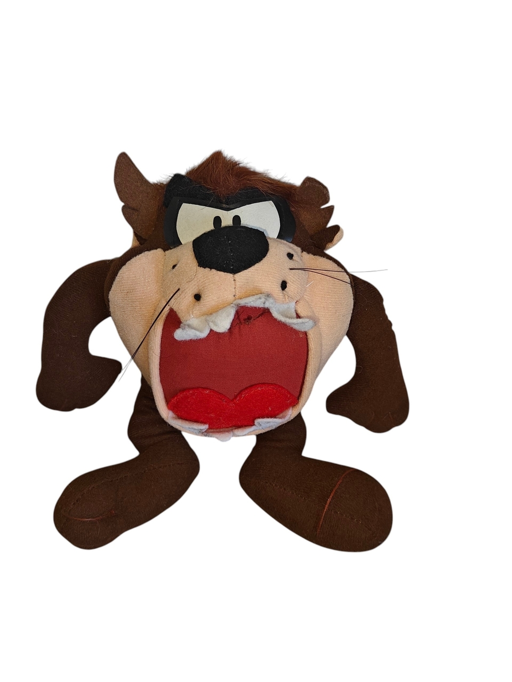 Vintage Ace Novelty Companies Brown Taz Tasmanian Devil Plush Toy 1995